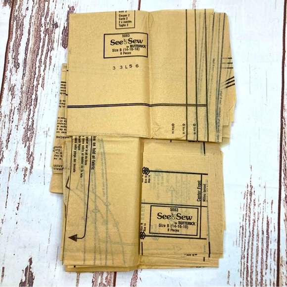See & Sew #5083 Vintage 1980 Pattern Size B(14-16-18) DIY - Picture 8 of 8